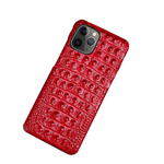 Load image into Gallery viewer, Real Leather &quot;Crocodile&quot; iPhone Case (Red)
